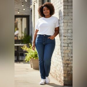 Eloquii Dark Blue Skinny Jeans new with tags woman Plus size 28